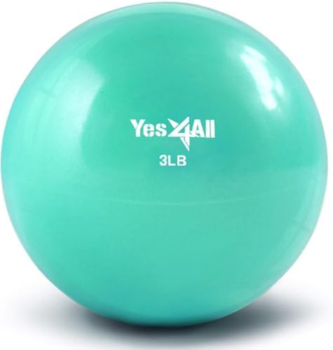 Yes4All Weighted Toning Balls for Exercise and Pilates | Yes4All Soft Medicine Balls for Balance and Flexibility Traini