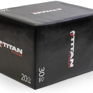 Titan Fitness Soft Foam Plyometric Jump Box, Pro-Duty Foam Plyo Box, Step Up Exercise Platform