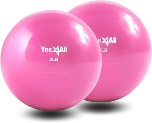 Yes4All Weighted Toning Balls for Exercise and Pilates | Yes4All Soft Medicine Balls for Balance and Flexibility Traini