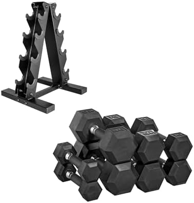 CAP Barbell Rubber Coated Dumbbells for Home Gym Fitness Lovers | Multiple Weight Options | CAP Barbell Heavy Duty Rubb