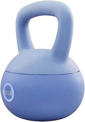 Fitvids Soft Kettlebells - Sea and Iron Sand Filled Weights - Color Coded Soft Vinyl Kettlebells - Multiple Sizes Fitv