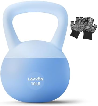 Cushioned Impact-Resistant Base Kettlebell for Home Workouts, Anti-Slip Grip Weight for Women & Men, Safe Strength Train