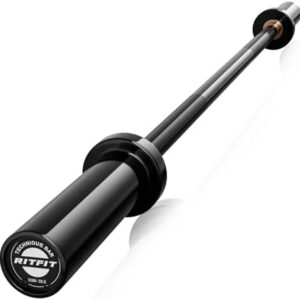 RitFit Olympic Barbell 4ft 2 Inch Weight Bar for Strength Training - 350lbs Capacity RitFit Olympic Barbell |8ft 2 Inc