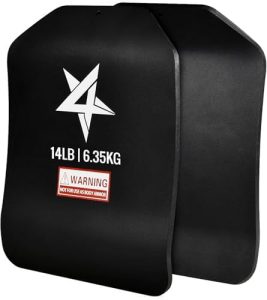 Yes4All Weight Vest Plate for Heavy Workout and Running, Tactical Plate, Curved Ergonomic Design, 5.75/8.75/14/19.75LB P