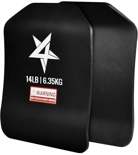 Yes4All Weight Vest Plate for Heavy Workout and Running, Tactical Plate, Curved Ergonomic Design, 5.75/8.75/14/19.75LB P