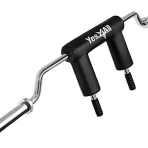 Yes4All Anti-Slip Squat Bar Attachment for Olympic Bar, Comfortable Neck and Shoulder Pads, Extra Handle for Strength Tr