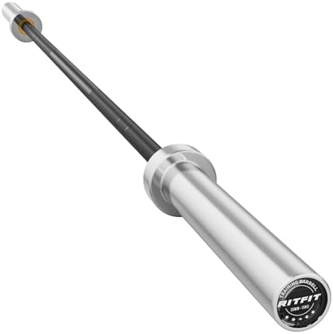 RitFit 7FT Olympic Barbell for Strength and Weightlifting Training - 2 Inch Olympic Bar for Squat, Deadlift, Bench Press