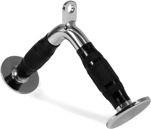 Yes4All Cable Machine Attachment Row Handles Tricep Rope Straight Bar V Bar LAT Pulldown Accessories 880 LB for Home Gy