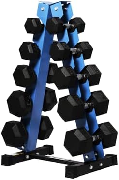 RitFit 250LB Rubber Hex Dumbbells with Weights Rack for Home Strength Training | RitFit 300LB Rubber Hex Dumbbells and