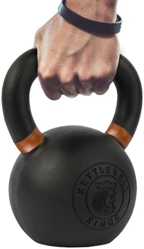 Kettlebell Kings Powder Coated Kettlebell Weights - 9-97 lb Strength Training Kettlebells for Men and Women - Home Gym E