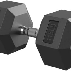 Hex Dumbbell 40-575 lb Rubber Encased Strength Training Dumbbells, Fitness Hand Weights for Home Gym Use