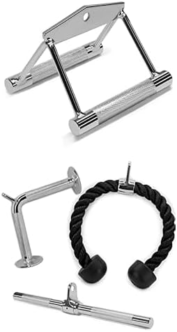 Yes4All Cable Machine Attachment, Double D Handle & Tricep Rope Cable Attachment, Gym Weight Machine Accessories Load 88