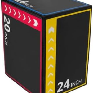 OLIXIS 3-in-1 Plyo Jumping Exercise Box Home Gym Workout Trainer - Non-Slip Multifunctional Home Fitness Equipment for