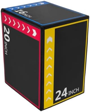 OLIXIS 3-in-1 Plyo Jumping Exercise Box Home Gym Workout Trainer - Non-Slip Multifunctional Home Fitness Equipment for