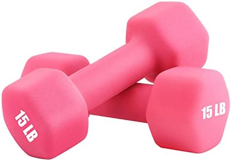 Portzon Dumbbells 10 Colors Options 1-15LB Anti-Slip Anti-Roll Hex Shape