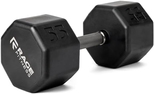 No Roll Rubber Coated Dumbbells Ideal for Home Gym Strength Training | Easy Grip Steel Knurled Handle Dumbbells Set for