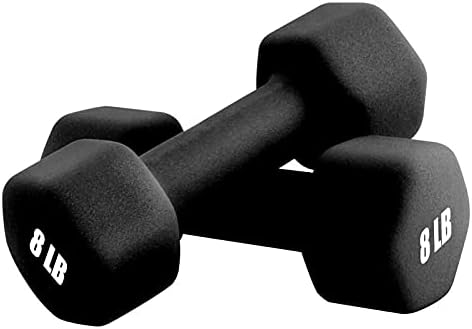 Portzon Dumbbells 10 Colors Options 1-15LB Anti-Slip Anti-Roll Hex Shape