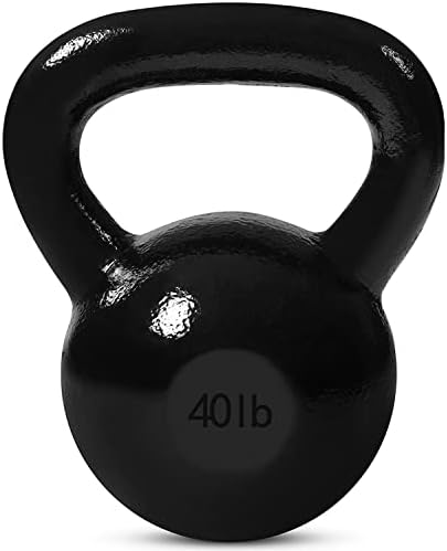 JFIT Cast Iron Kettlebell Weights for Fitness Training, Home Gym Enthusiasts, Full Body Workout, 40 LB | JFIT 40 LB Cas