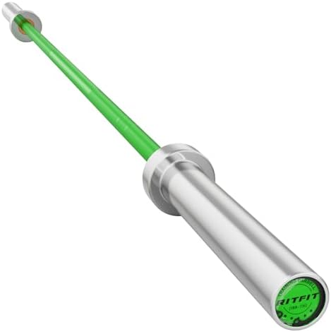 RitFit 7FT Olympic Barbell for Strength and Weightlifting Training - 2 Inch Olympic Bar for Squat, Deadlift, Bench Press