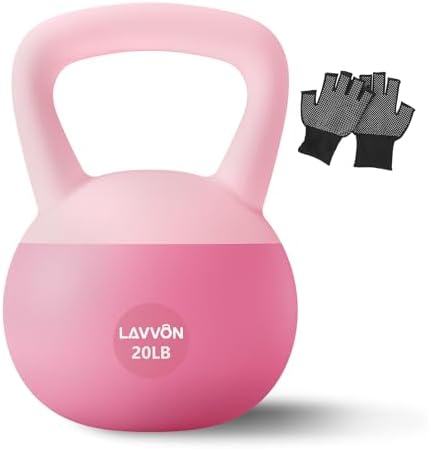 Cushioned Impact-Resistant Base Kettlebell for Home Workouts, Anti-Slip Grip Weight for Women & Men, Safe Strength Train