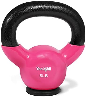 Yes4All Rubber Base Kettlebells for WomenStrength Training (10-65 lbs) Yes4All Kettlebells for Women Fitness Rubber Ba