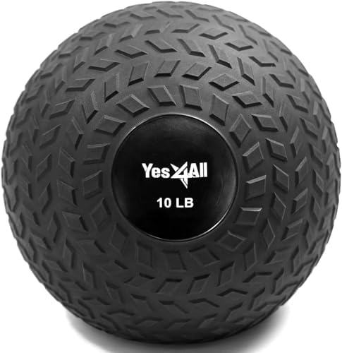 Yes4All Slam Balls, Durable PVC Sand Filled, Core Strengthening Workout Ball for Fitness Enthusiasts at Home Gym