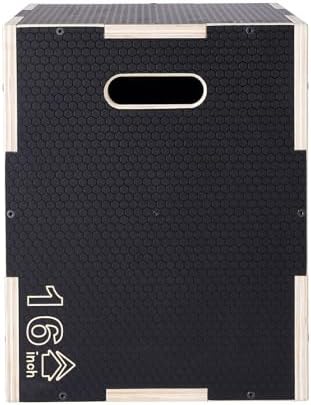 VEVOR 3 in 1 Plyometric Jump Box for Home Gym Training and Conditioning, Easy-to-Assemble Wood Plyo Box, Jumping Trainer