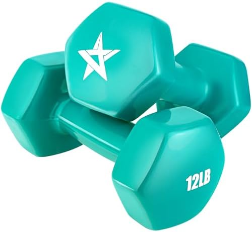 Yes4All Vinyl Hexagon Dumbbells - 2-in-1 Adjustable Set (2-15 lbs) for Home Gym Strength Training