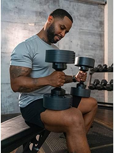 Nuobell Adjustable Dumbbells - Gym Army Nuobell, 5lbs - 50lbs - Strength Training for Men and Women - Durable and Portab