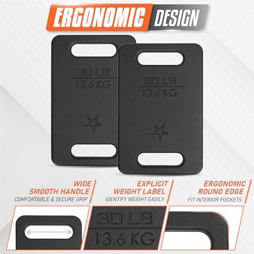 Yes4All Cast Iron Rucking Weight 10 LB for Backpack, Resistance Workout, Hiking Yes4All Cast Iron Rucking Weight 10 LB