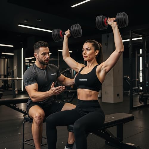 Adjustable 25/55 lbs Dumbbell Set for Home Workout, Suitable for Men and Women, Pair Dumbbells with Adjustable Weights