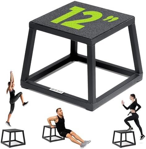 Rage Fitness Anti-Slip 12-18-24 Inch Plyo Box for Home Gym Strength Training Rage Fitness Pre-Assembled 12-18-24 Inch