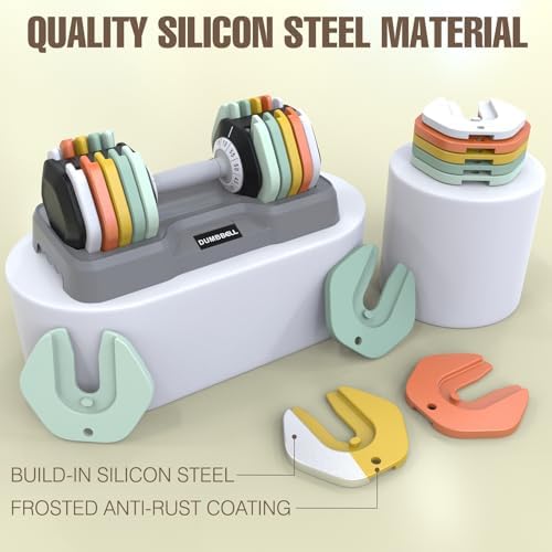 Adjustable 25/55 lbs Dumbbell Set for Home Workout, Suitable for Men and Women, Pair Dumbbells with Adjustable Weights