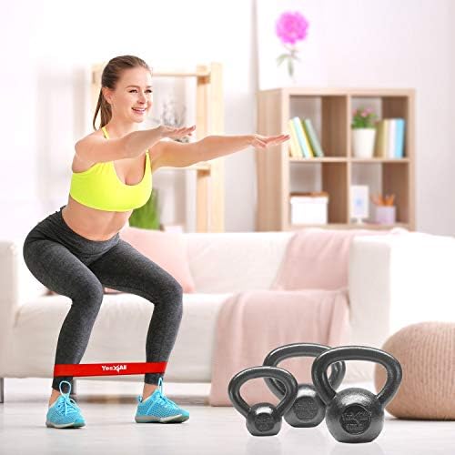 Yes4All Kettlebell Sets, Strength Training Kettlebells, Multi-Level from Beginners to Pros, Home Gym, Cast Iron, Wide Ha