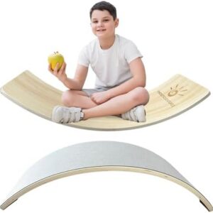Wobble Stability Balancing Board for Kids - Made of Beech Plywood, Up to 500 Lbs Capacity | Kids Wooden Balancing Board