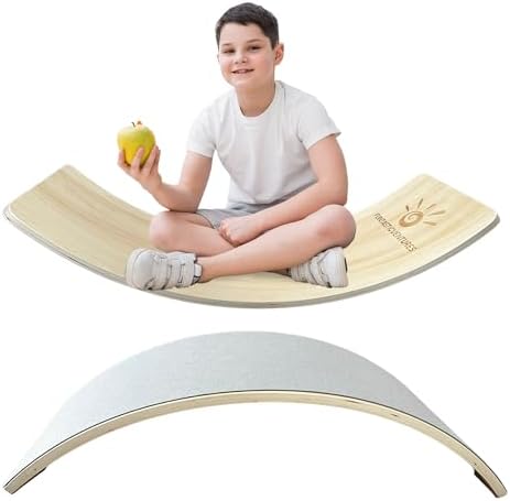 Wobble Stability Balancing Board for Kids - Made of Beech Plywood, Up to 500 Lbs Capacity | Kids Wooden Balancing Board