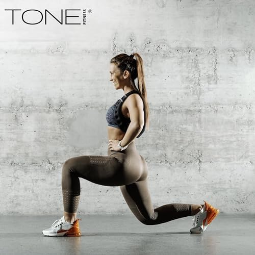 Tone Fitness Weighted Vest for Home Workouts or Outdoor Training - 8lb or 12lb, Adjustable Fit for Men and Women | Tone
