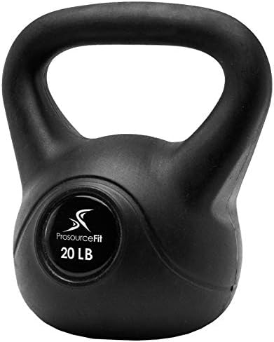 ProsourceFit Vinyl Plastic Kettlebell for Home Gym Workout Fitness Lovers from 10, 15, 20, 25, 30 and 35 lbs Prosource