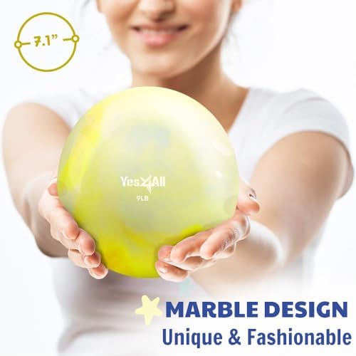 Yes4All Weighted Toning Balls for Exercise and Pilates | Yes4All Soft Medicine Balls for Balance and Flexibility Traini