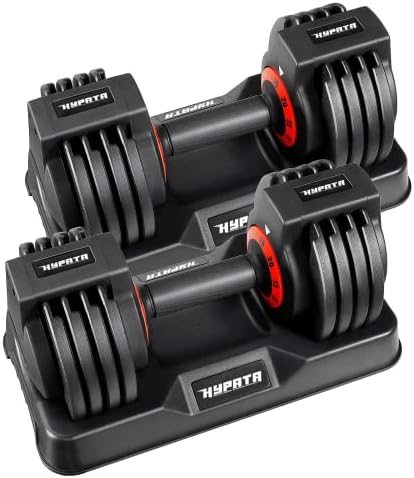 Adjustable 25/55 lbs Dumbbell Set for Home Workout, Suitable for Men and Women, Pair Dumbbells with Adjustable Weights