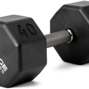 Rubber Coated Dumbbells No Roll Design Easy Grip 10-60 LBS for Strength Training Home Gym