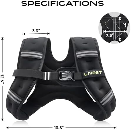 SGS Certified Weighted Vest for Women with Pocket | Reflective Weight Vest 15 lb for Men Running Strength Training | Ad