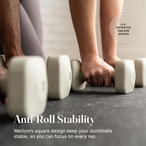 SafeGrip Square Dumbbells Anti Slip Handles for Home Workouts | WeGym SafeGrip Square Dumbbells Stable Design Prevents