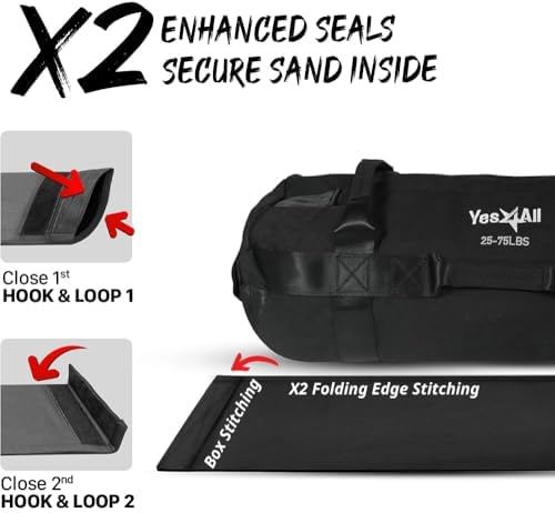 Yes4All Adjustable Sand Bags for Workout, Ideal for Home Gym and Fitness Lovers, Multiple Colors and Sizes Available (5