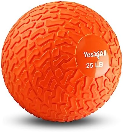 Yes4All Slam Balls, Durable PVC Sand Filled, Core Strengthening Workout Ball for Fitness Enthusiasts at Home Gym