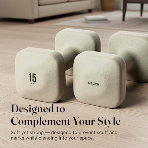 SafeGrip Square Dumbbells Anti Slip Handles for Home Workouts | WeGym SafeGrip Square Dumbbells Stable Design Prevents