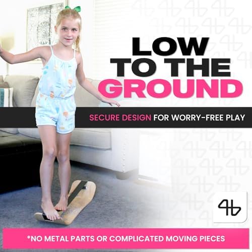 Balance Board for Kids - Wooden Wobble Board - Coordination Training - Perfect for Skateboard, Snowboard, Football, Socc