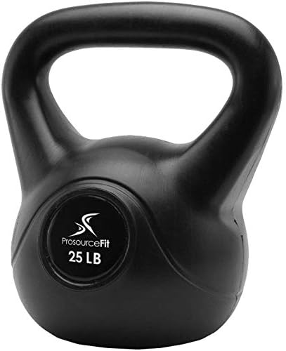 ProsourceFit Vinyl Plastic Kettlebell for Home Gym Workout Fitness Lovers from 10, 15, 20, 25, 30 and 35 lbs Prosource