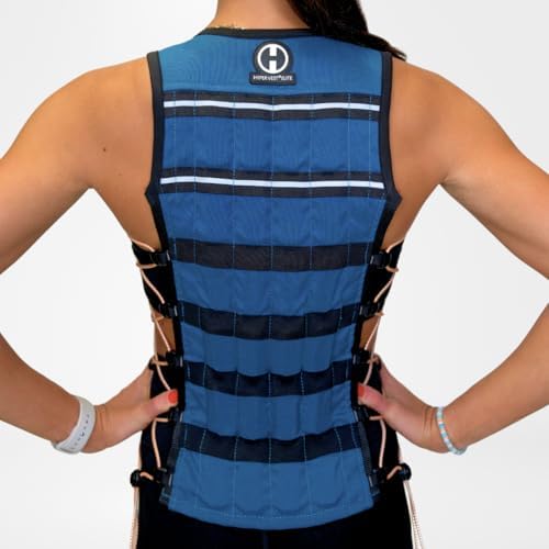 HYPERWEAR Hyper Vest ELITE - Adjustable Weight Vest - Stretch CORDURA® Fabric - Zipper Thin Steel Weights - Running & St