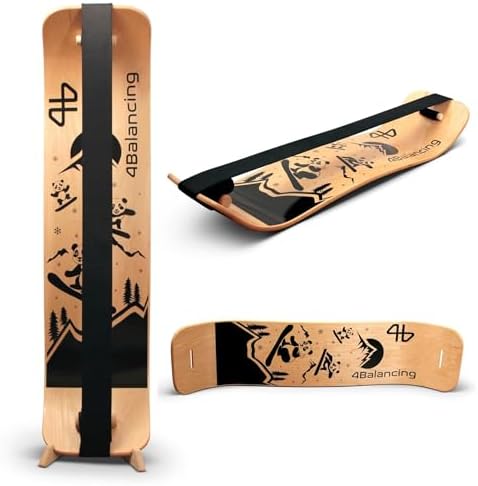 Balance Board for Kids - Wooden Wobble Board - Coordination Training - Perfect for Skateboard, Snowboard, Football, Socc